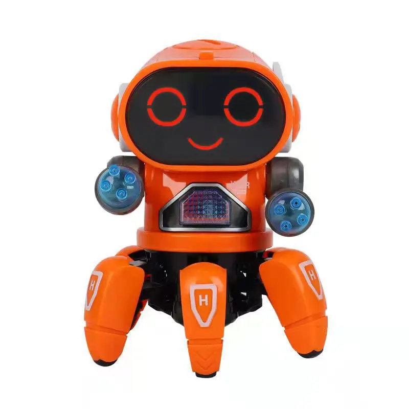 ZK30 Dropshipping Elettrico Sei Artigli Pesce Danzante Robot Giocattolo Per Bambini Con Luce E Musica Per Bambini Giocattolo Divertente Regali Di Compleanno