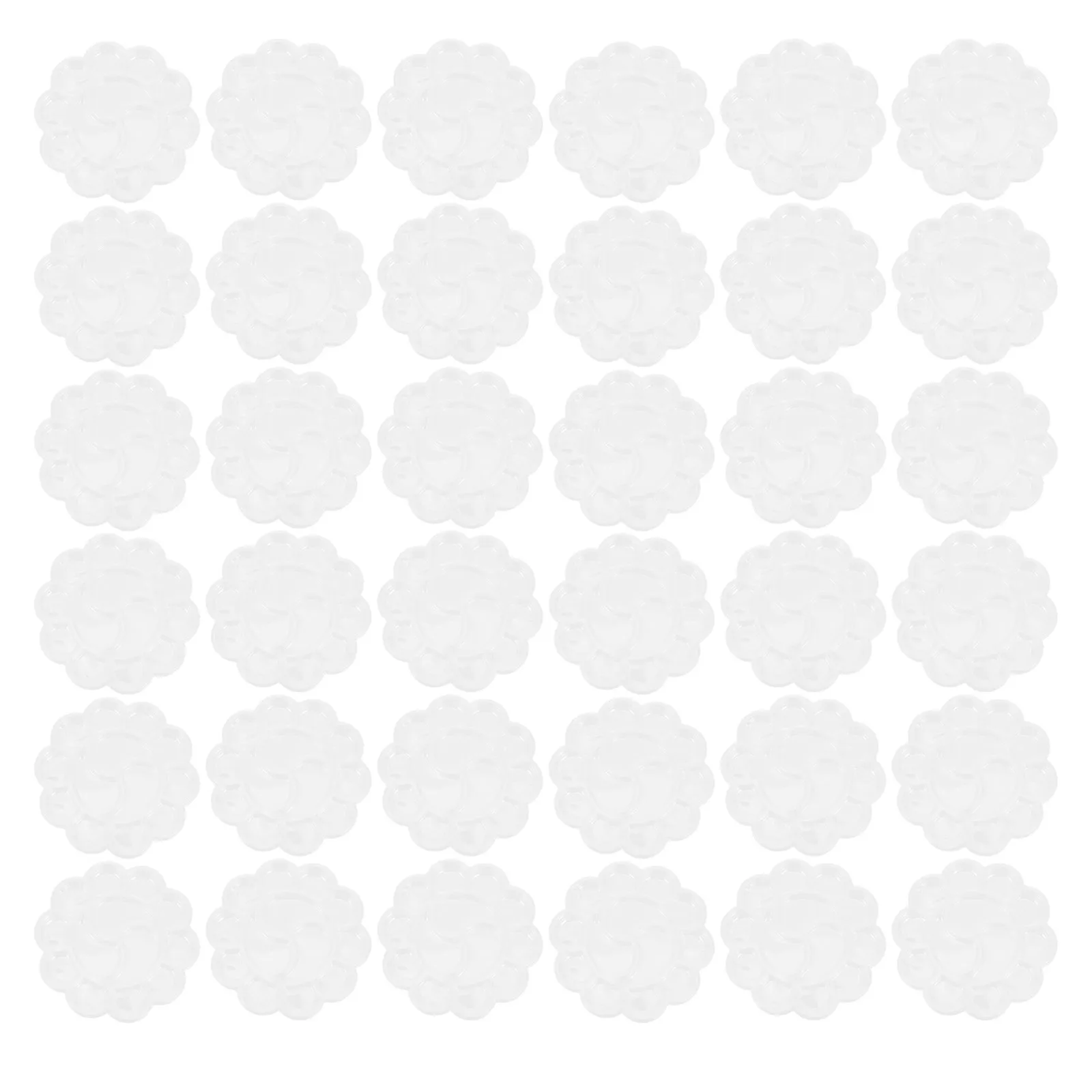 60Pcs Plastic Watercolor Paint Palette Tray Mixing Pallets Disposable for Painting Kids Art Project Outdoor Use