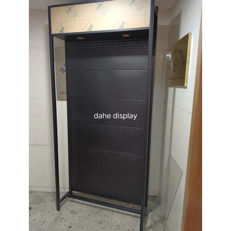 custom.Metal Pegboard Mobile Phone Retail Shop Phone Accessories Supermarket Product Display Rack with Hooks