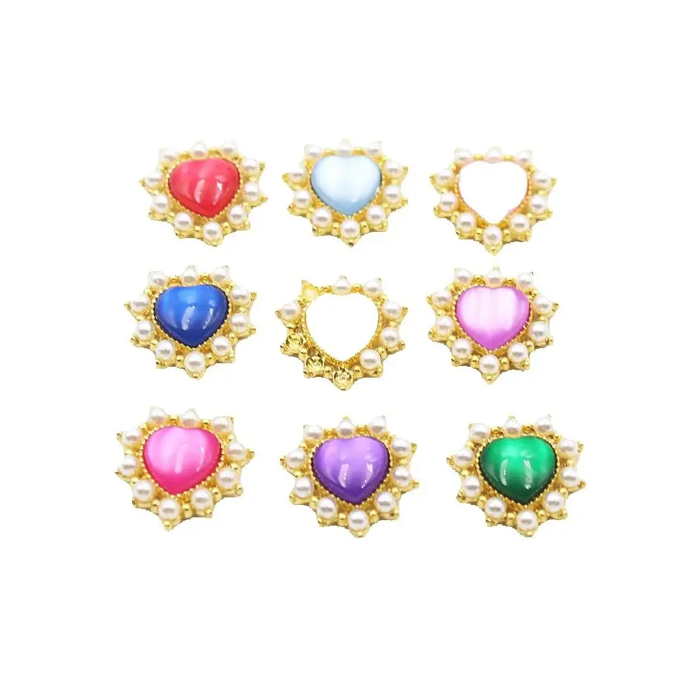 5pcs OFXSHIP Heart-Shaped Pearl Cat's Eye Alloy Princess Magic Wand Accessories DIY Decorative Butterfly Knot Hair Accessories
