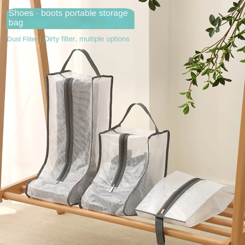 المحمولة مقاوم للماء التمهيد حقيبة التخزين الغبار الرطوبة الأحذية المنظم طوي تخزين الأحذية أكياس الأحذية