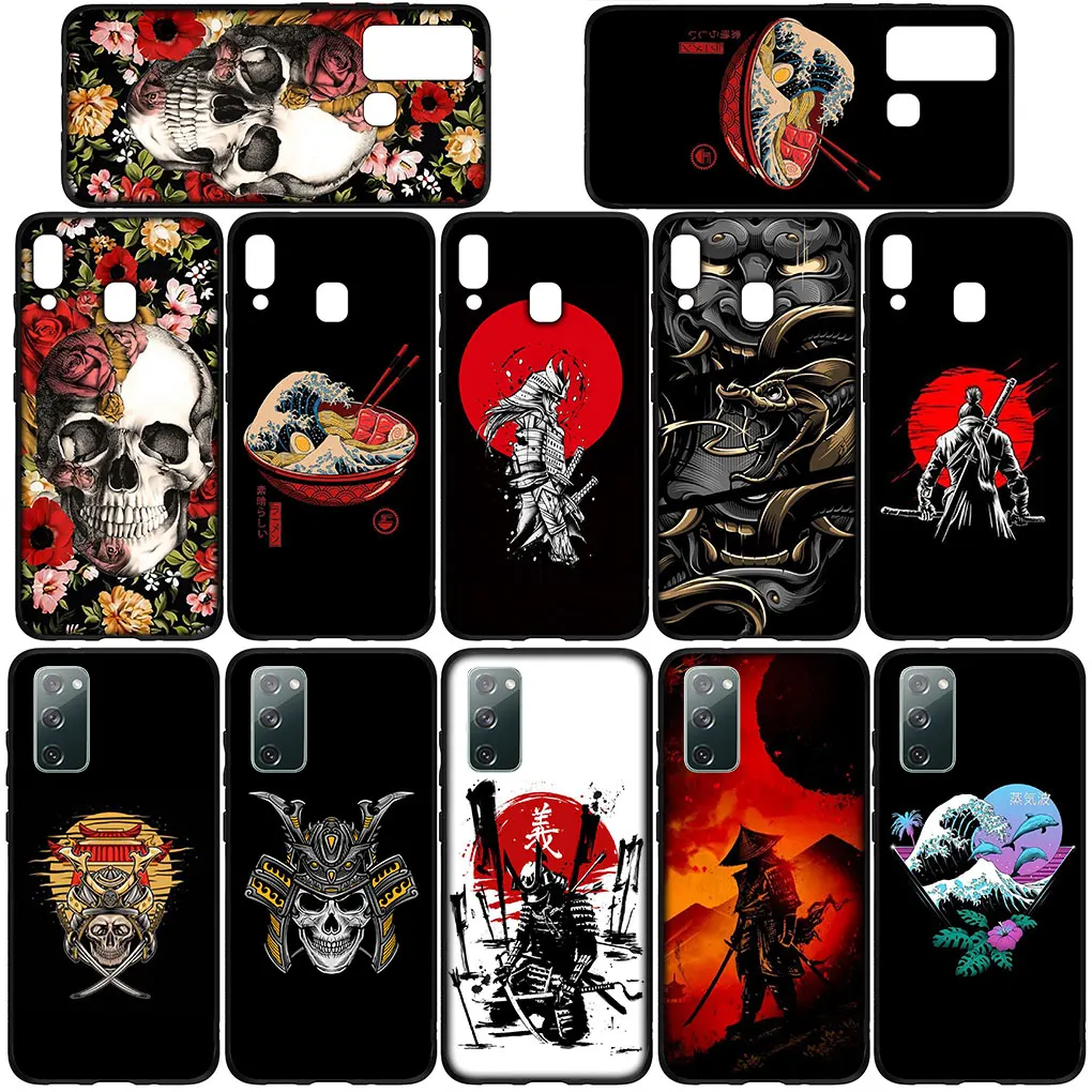 Japan Samurai Skeleton Ninja Skull Phone Cover Case for Motorola Moto G9 G30 G50 G60 G40 G52 G41 G42 G22 G71 E32 E7 G100 G