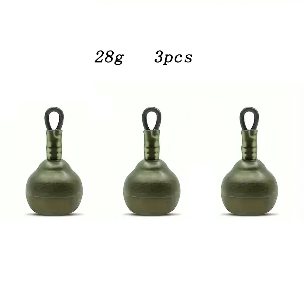 3-teiliges Angel-Sinker-Gewichte-Set, Angelzubehör, geeignet zum Karpfenangeln, mehrere Größen erhältlich (14G/28G/52G)