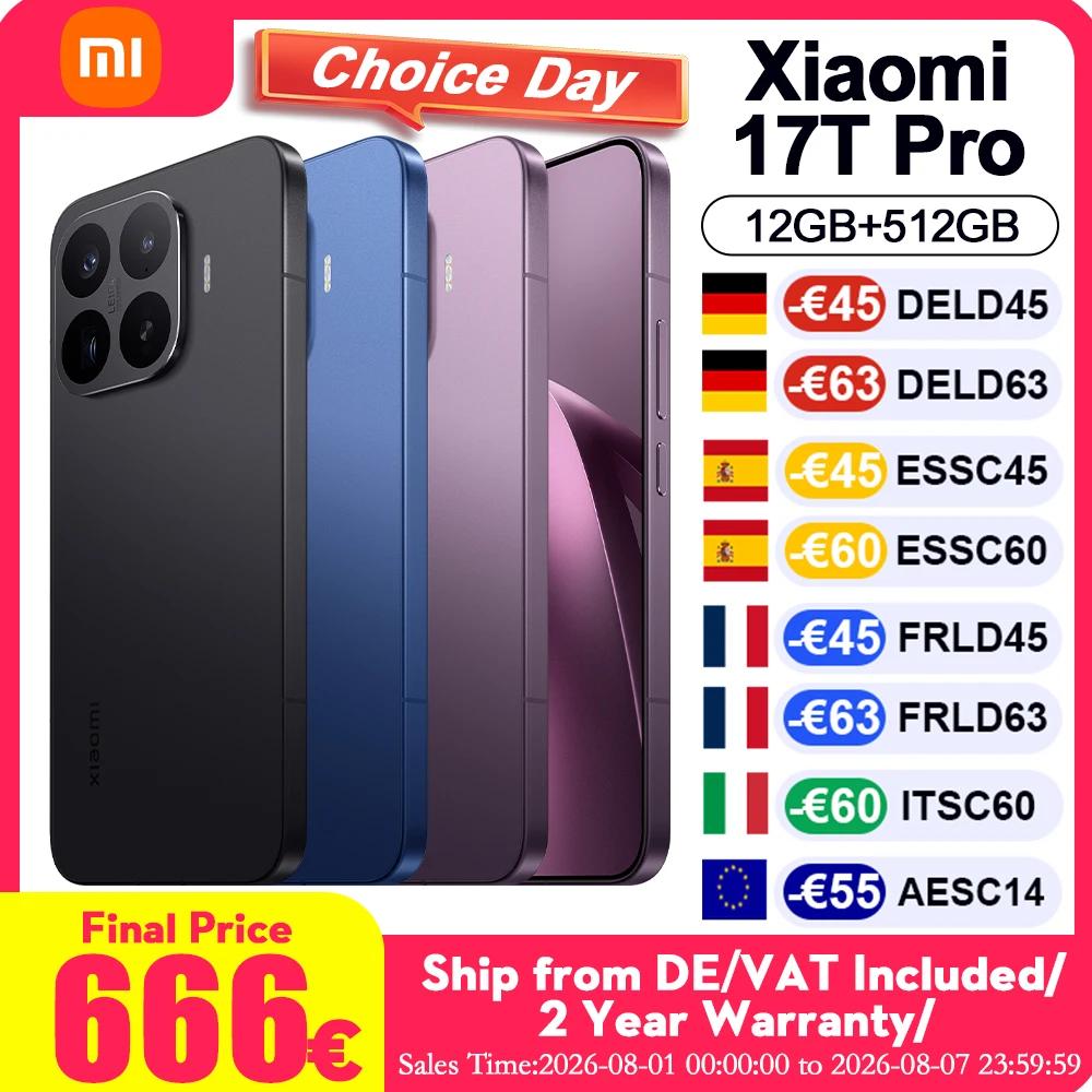 Global Version Xiaomi 17T Pro Mobile Phone Leica 5X Telephoto Lens 7000mAh (type) Silicon-carbon Battery 6.83 "AMOLED Display Xiaomi HyperOS Cellphone
