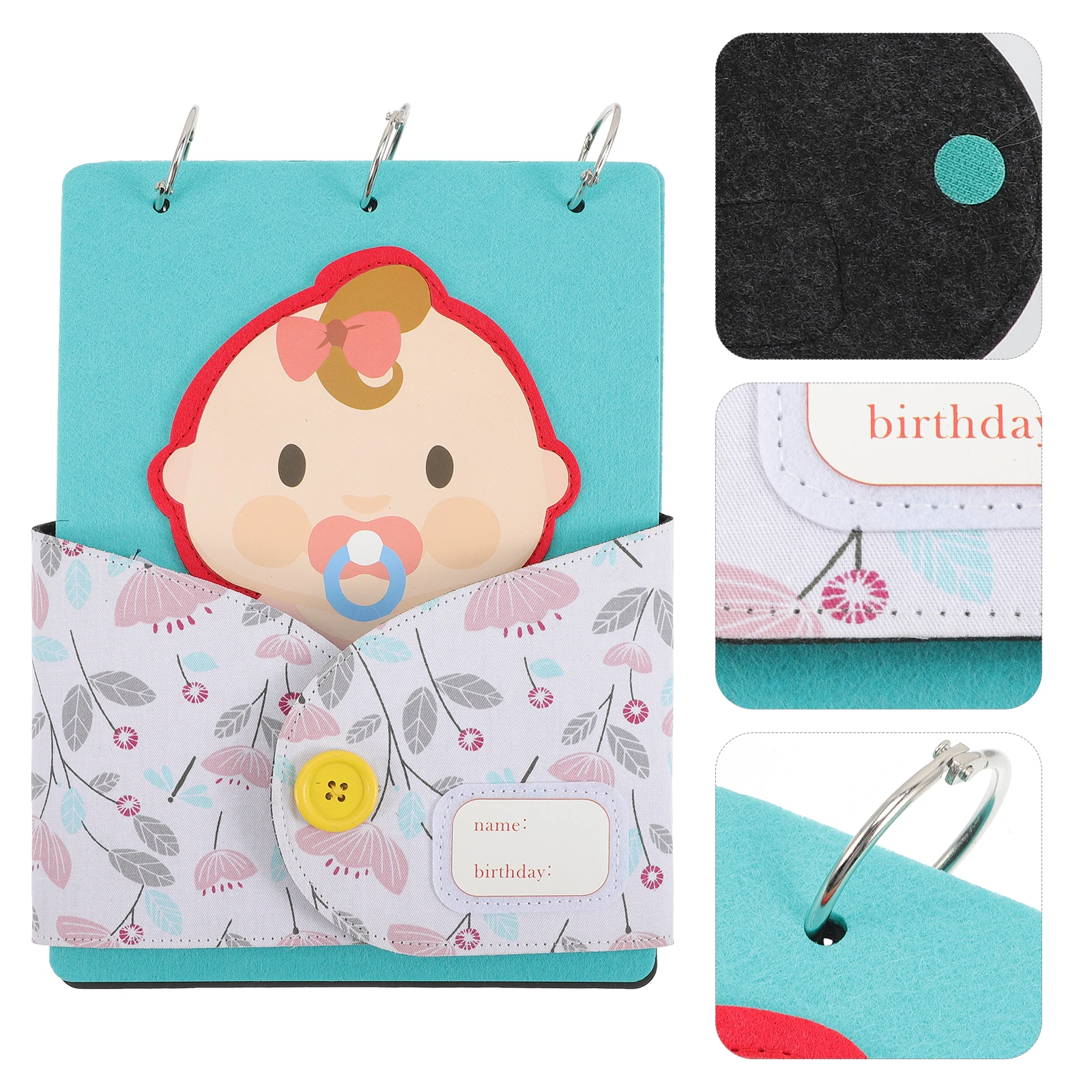 

Baby 1PC Lightweight Felt PlasticSticker Book Scrapbook Memory Album Storage Tool For Baby Shower Wedding Gift Postcards Infant
