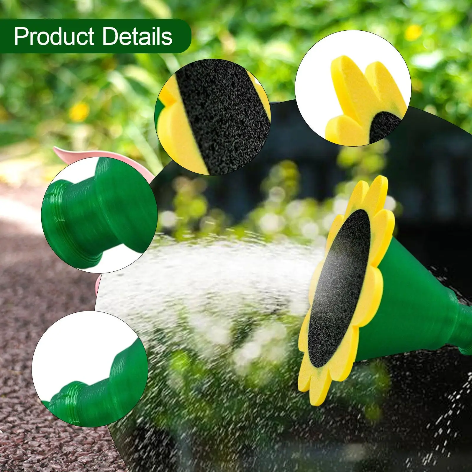 Aspersor de jardín con flor con flujo de agua suave, cabezal de aspersor para riego de plantas, aspersor de césped para patio, patio, juegos al aire libre para niños