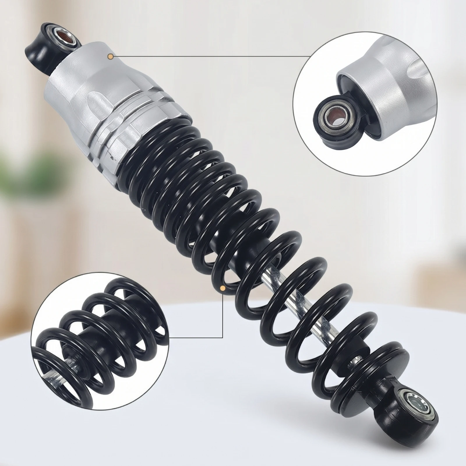 Coil Spring Shock Absorber 270 Mm Shock Absorber with Coil Spring Damper Coilover Lightweight for DIY Builders, Karting