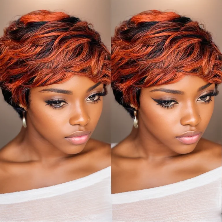 

1b350 Remy Human Hair Straight Pixie Wig Machine Made Wigs