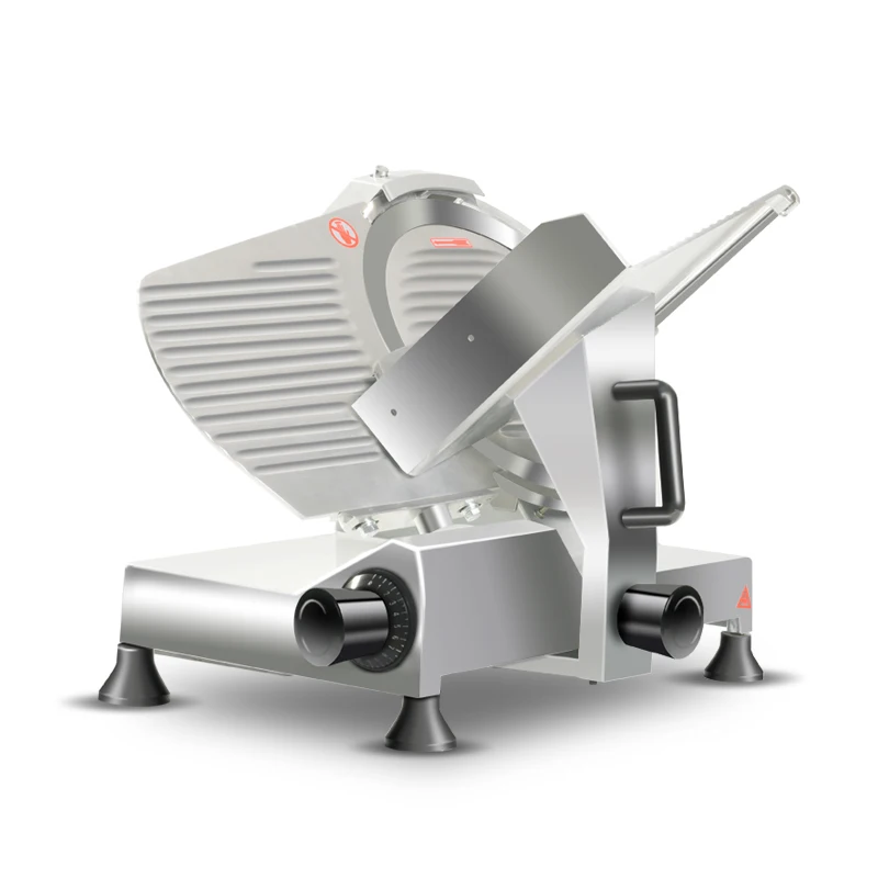 

Commercial Aluminium Alloy Bacon Beef Fresh Meat Mutton Roll 12inch Semi Automatic Meat Cutter Slicer