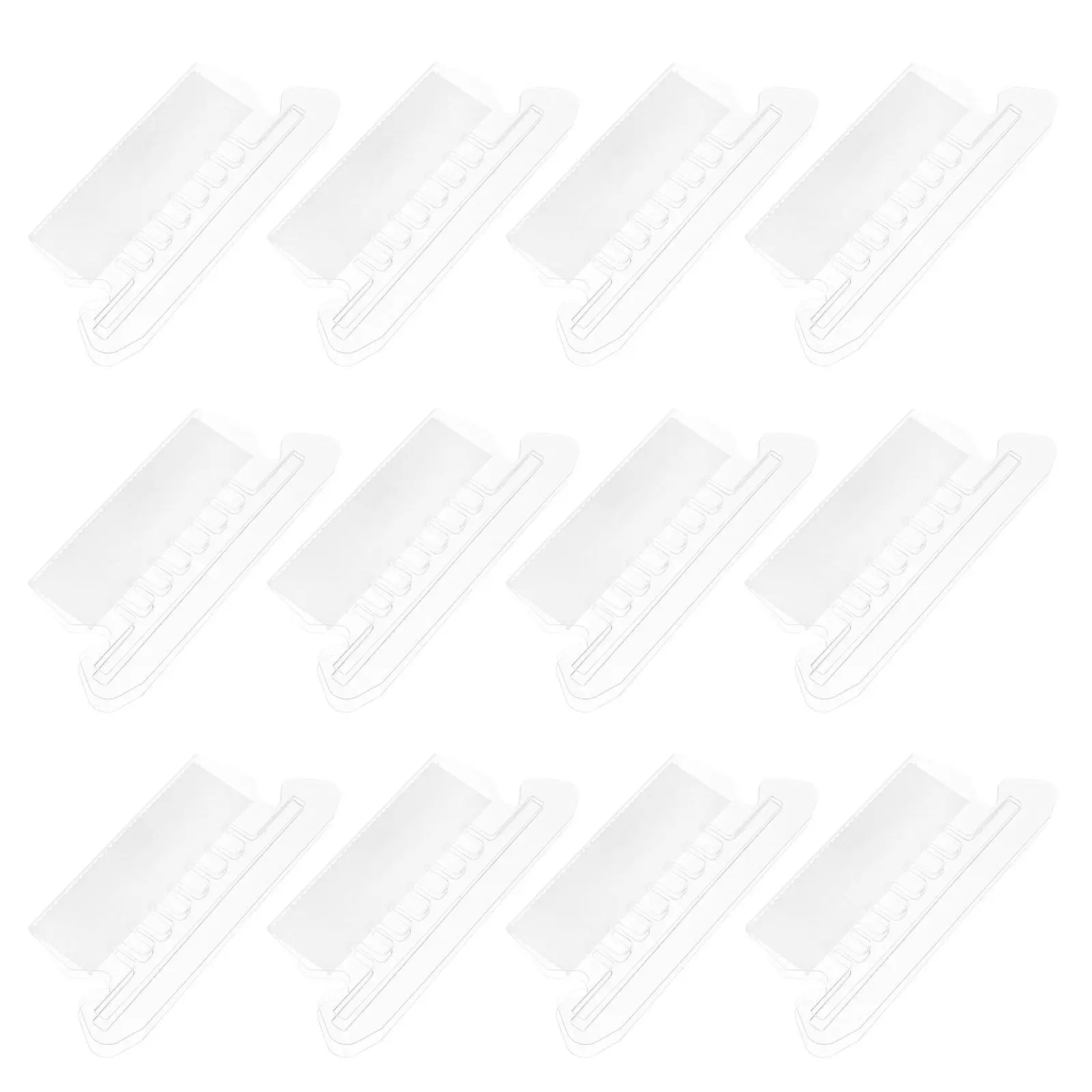 

50Pcs Plastic Clear Hanging File Folder Tabs Insertable for Filing Home Use Blank Label Cards Folder Dividers