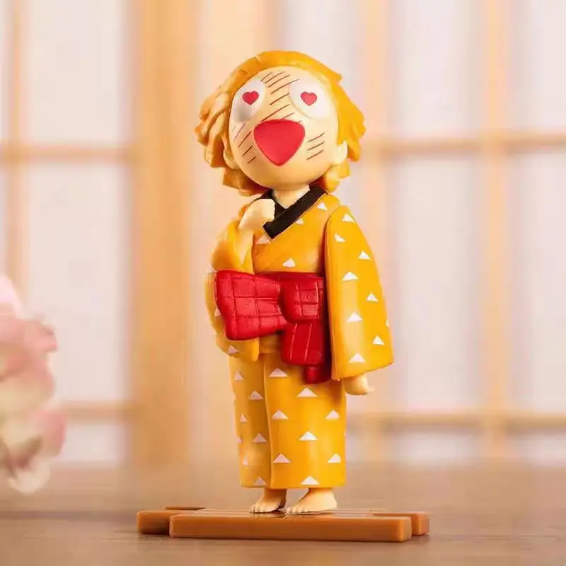 Anime Demon Slayer Blade Flower Street Chapter Bag Charcoal Jiro My Wife Shanyi Handmade Model Doll Desktop Ornament Gift Toys