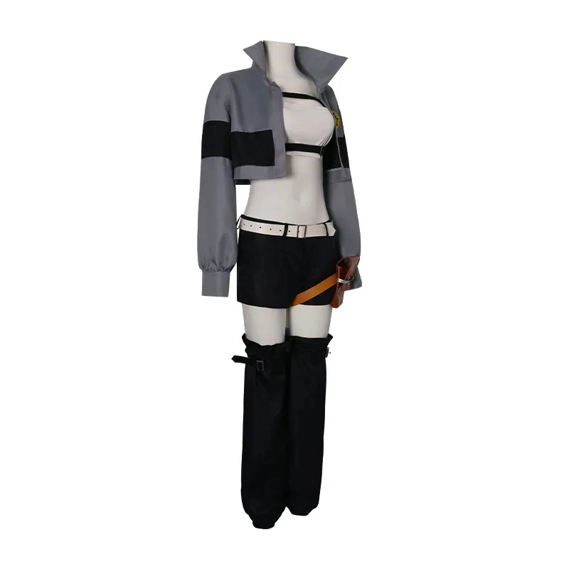 KK56Anime Gachiakuta Riyo Cosplay Grey Uniform Costume Wig Women Gothic Daily Clothing Halloween Christmas Party Outfit.OJ6/ view 4