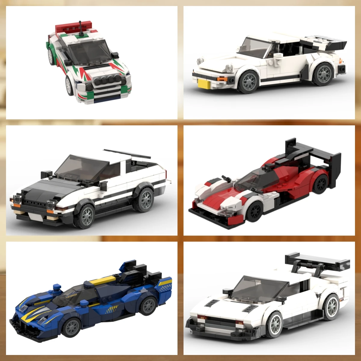 

Набор строительных блоков для сборки автомобиля из восьми деталей, модель автомобиля для декорации, подходит для любителей, коллекционеров и в качестве подарка.