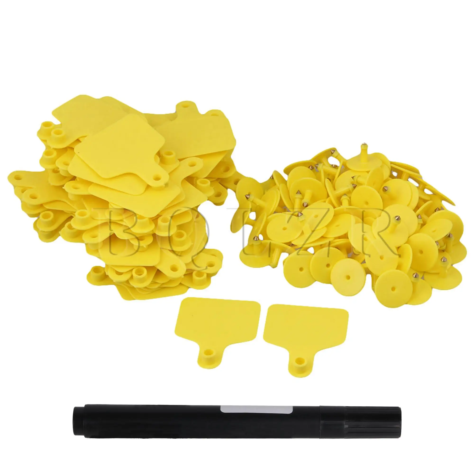 

100 Pieces 6x7.3cm Large Livestock Plastic Ear Tag with Numbers/without Number Livestock Accessories