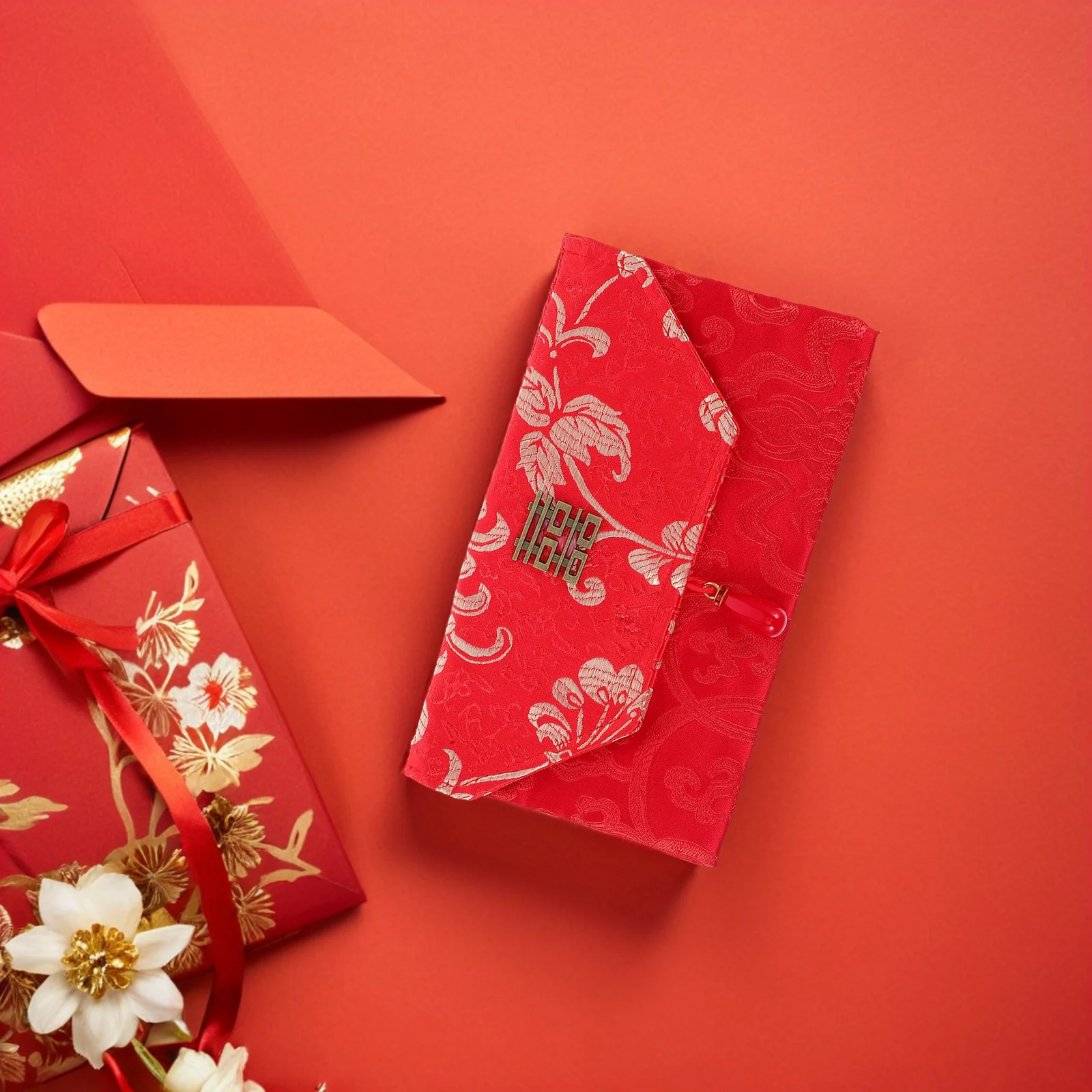 Chinese Wedding Red Envelopes Texture for Spring Festival New Year Lucky Money Cash Envelopes Wedding Cash Holders