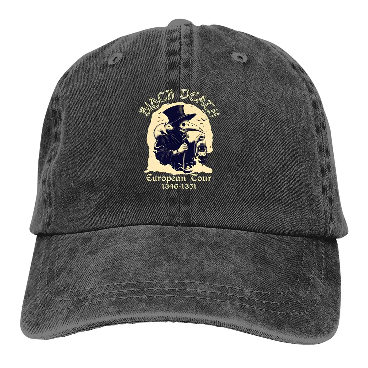 

Summer Cap Sun Visor Black Death European Hip Hop Caps Plague Doctor Cowboy Hat Peaked Trucker Dad Hats