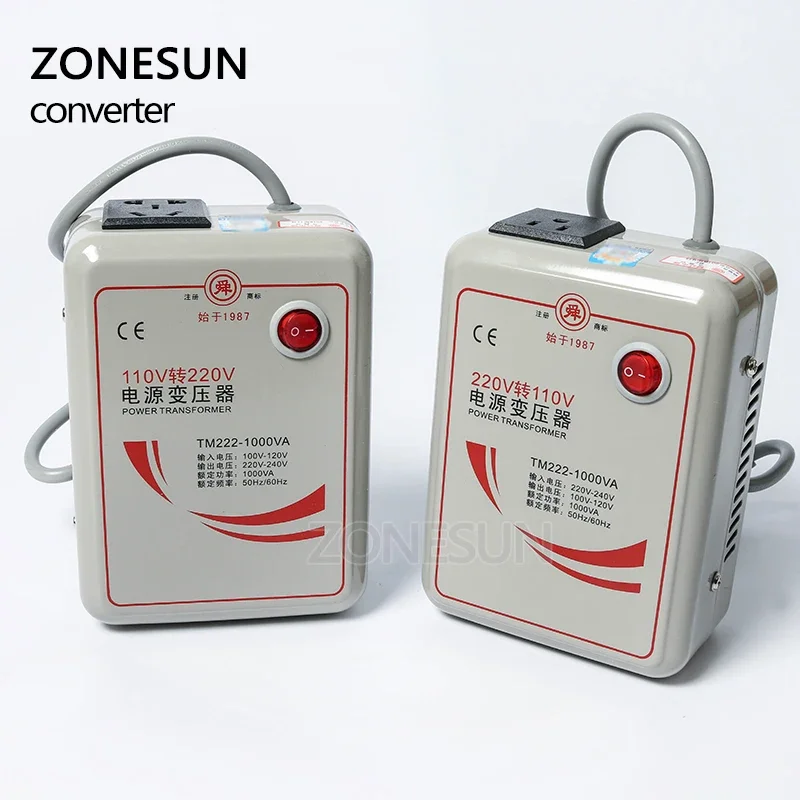 ZONESUN-Convertisseur de puissance de tension pour appareils, 50Hz, 60Hz, 500W, 1000W, 2000W, 3000W, 220V, tourner 110V à 220V