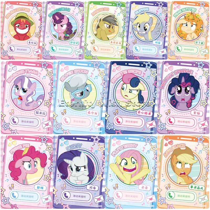 Original KAYOU My Little Pony Cards FR Series Anime Characters Cute Collection Card Flash Cards Children Toys Birthday Gifts