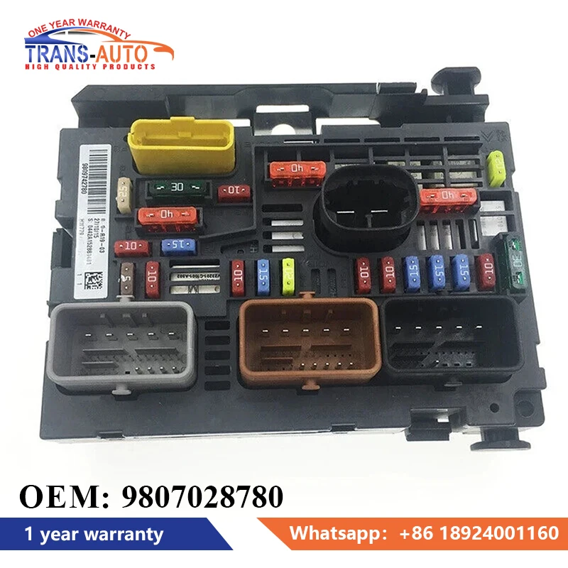 9807028580 nueva caja de fusibles R19 R02 BSM 9809742780 9664705980 9667044980 compatible con Citreon C5 TD 08-12 Peugoet 508 3008