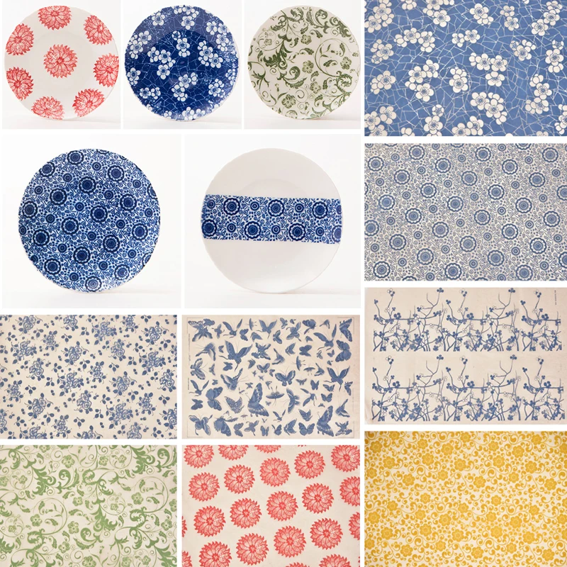 1PC Pottery Ceramic Clay Transfer Paper Glaze Underglaze Colored Flower Paper High Temperature DIY Decal Paper Sticker