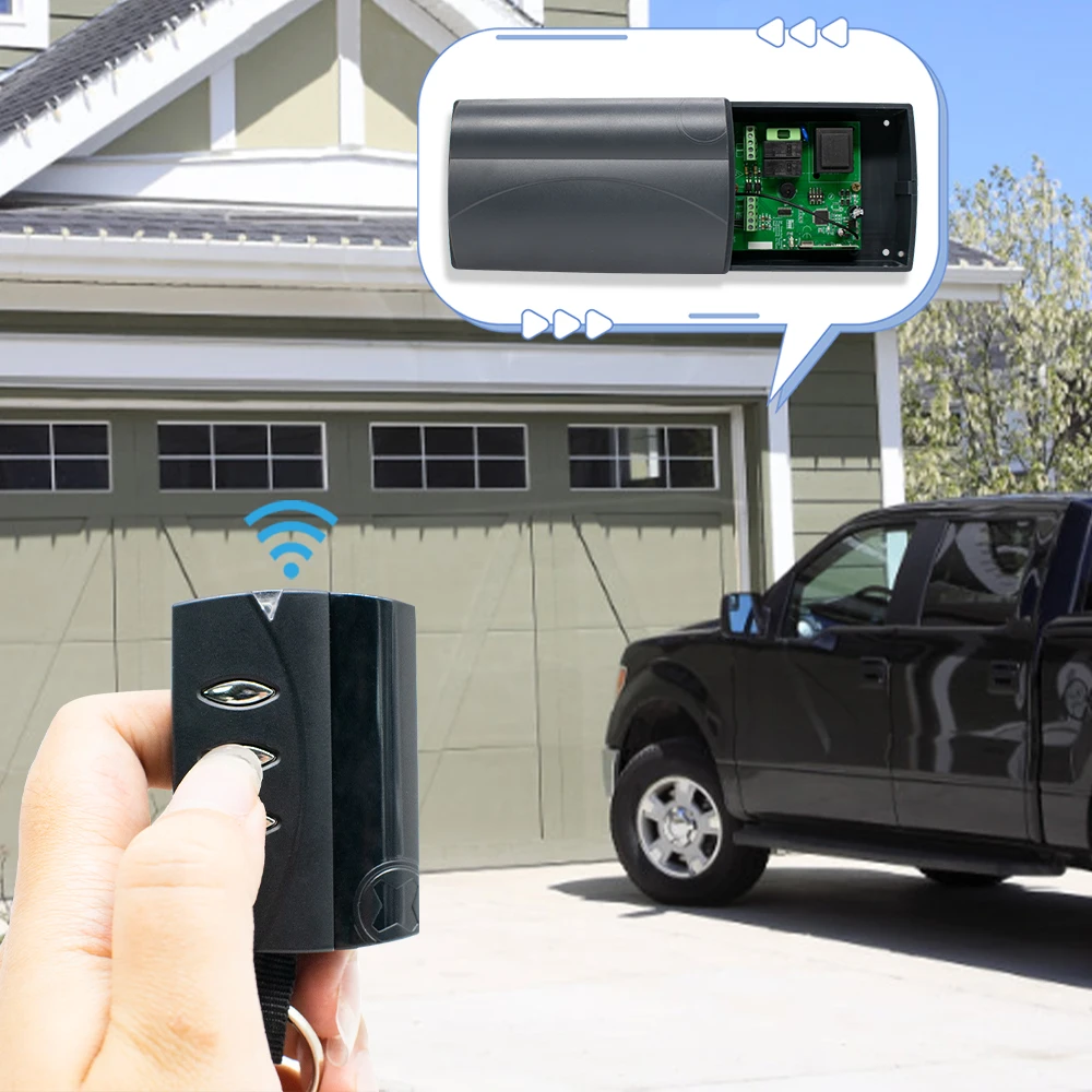 PUJOL VARIO DC 12V AC 230V Door Switch Receiver WIth PUJOL VARIO 433.92mhz Rolling Code Remote Control Transmitter