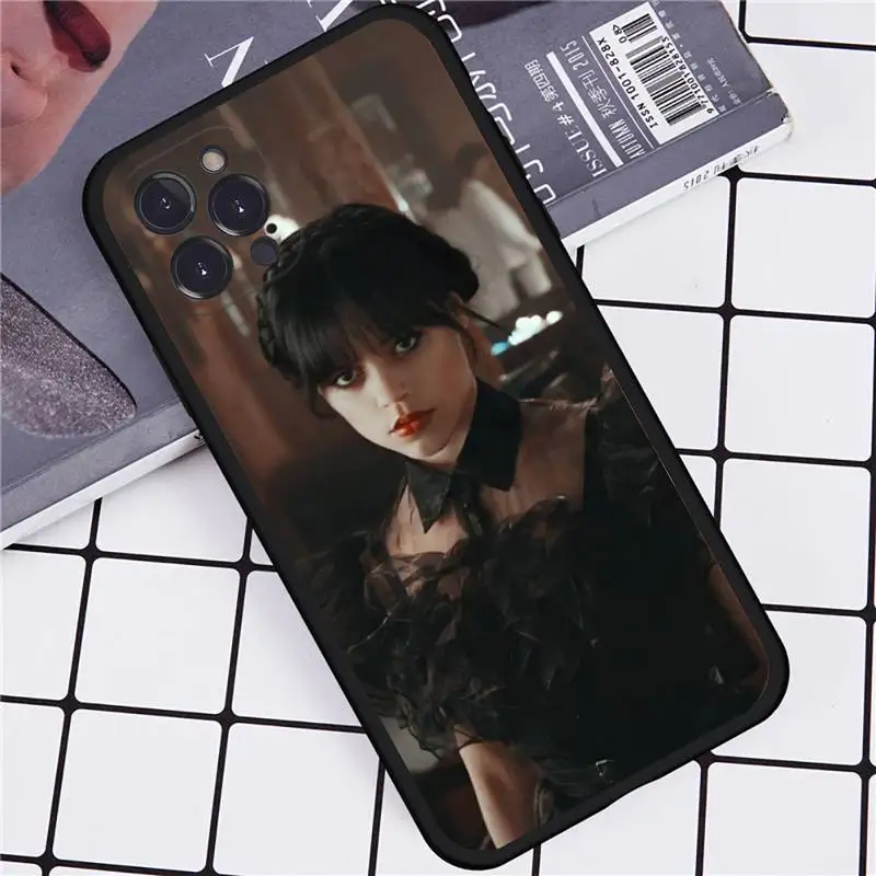 Wednesday Jenna Ortega Phone Case For iPhone 14 11 12 13 Mini Pro Max 8 7 6 6S Plus X SE 2020 XR XS Funda Case