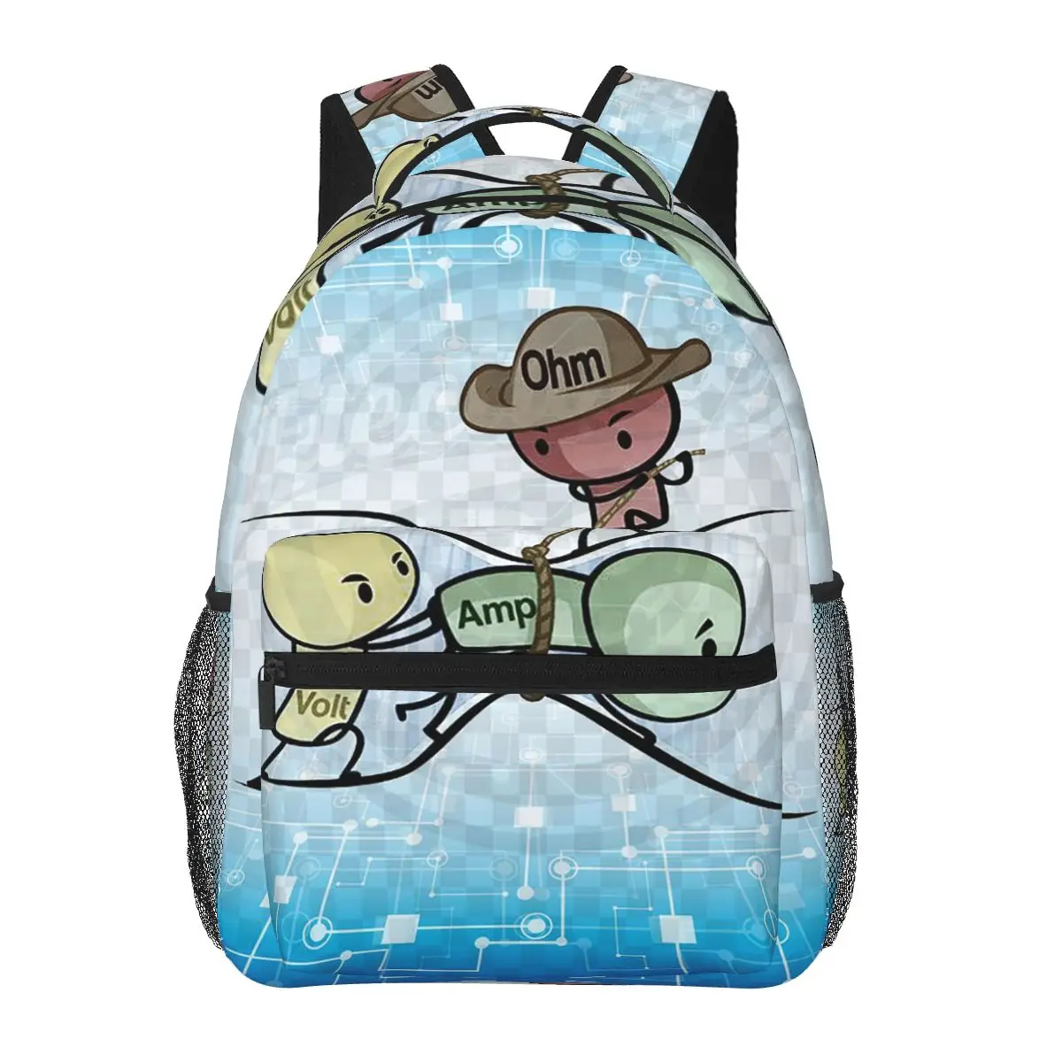 Electrical Engineer Ohm's Law Ohm Electronic Graphic Student Backpack School Bag Daypack for Men Women Bookbag Shoulder Bags