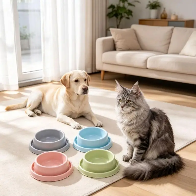 Anti Ant Pet Food Water Bowl Heavy Duty Plastic Anti Spill Non Slip for Cats Dogs Prevent Messy Floors Home Use