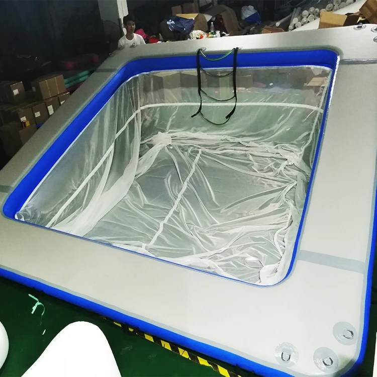 

Aqua Water Park Inflatable Jetski Dock with Net Sea Inflatable Swimming Pool Ocaean Piscina with Jellyfish Pool