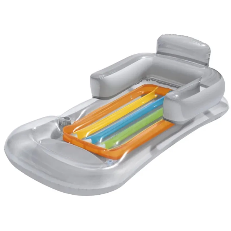 Portable Inflatable Floating Mat Built-in Light Strip Outdoor Sea Water Leisure Floating Accessory For Pool Beach