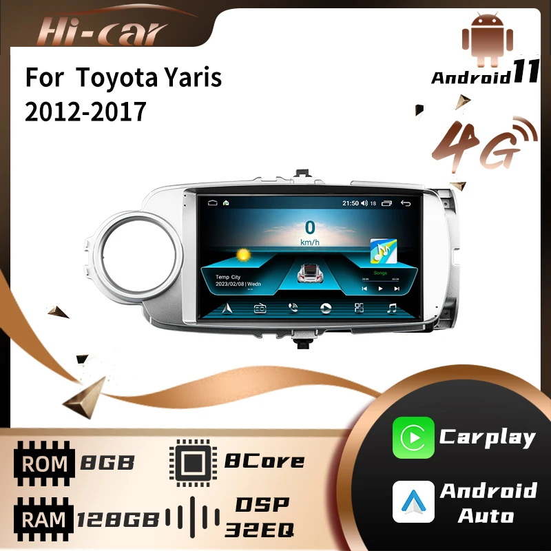 

Автомагнитола 2 Din Android для Toyota Yaris 2012-2017, автомобильное радио, мультимедийный плеер, Wi-Fi, FM, GPS-навигация с рамкой, головное устройство