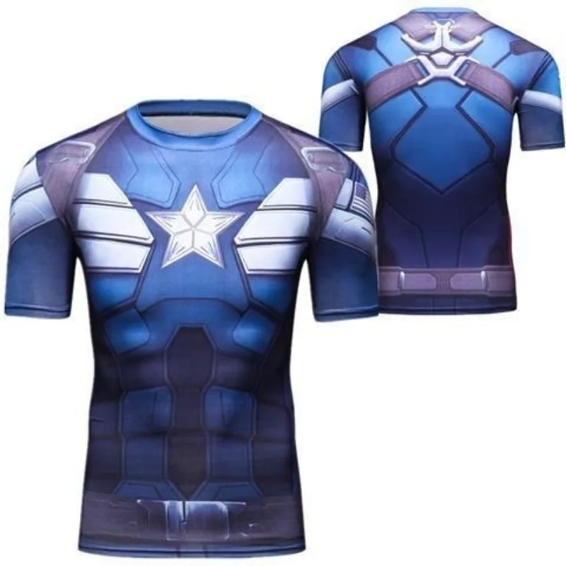 2026 New Brand Fitness Compression T-Shirt Men Short Sleeve 3D Exercise Tops Men T Shirt Summer Casual Tshirt FamilyMatching