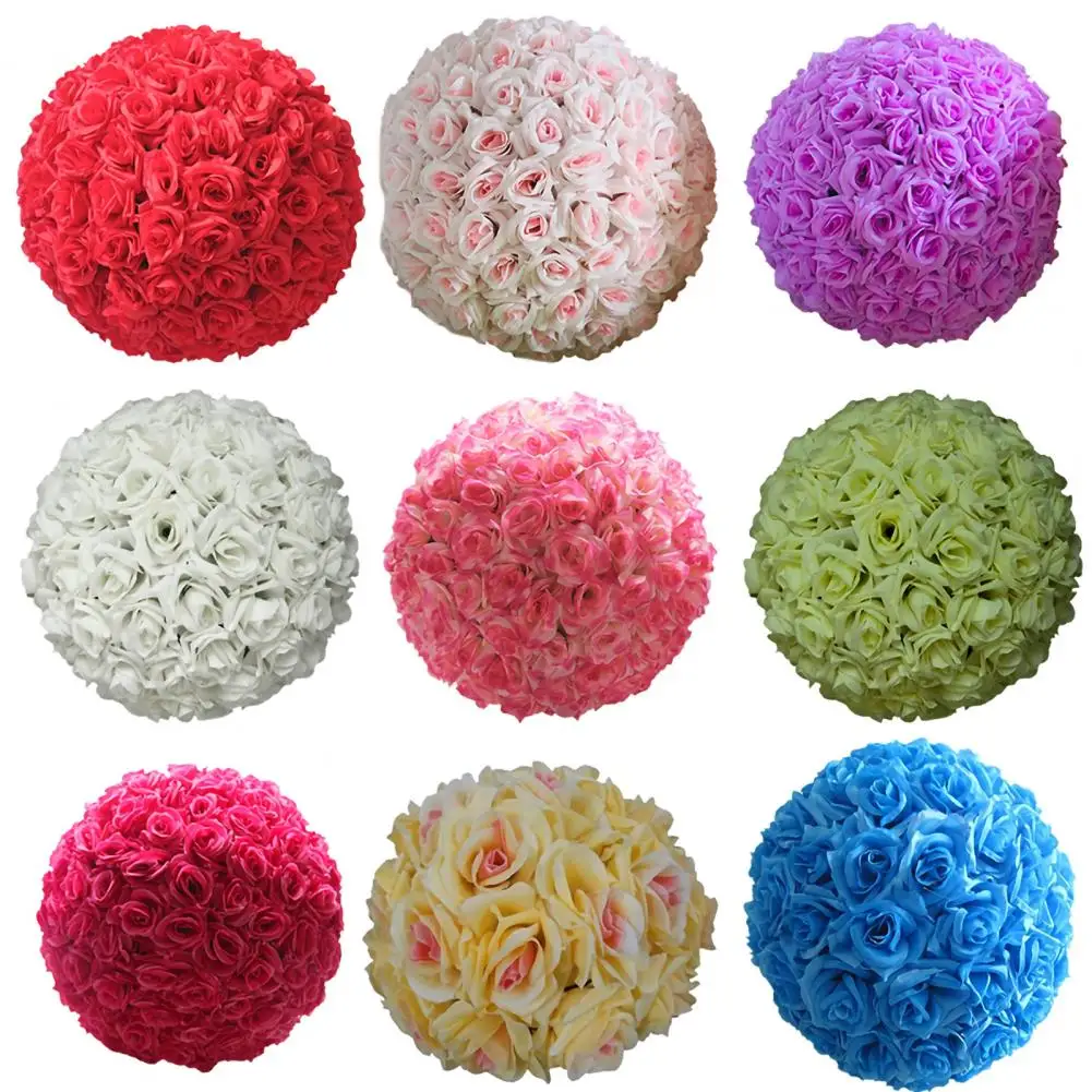 

20cm Faux Silk Rose Flower Balls Rose Blossoms DIY Flower Wall Weeding Bouquets Bridal Baby Shower Decoration Artificial Flower