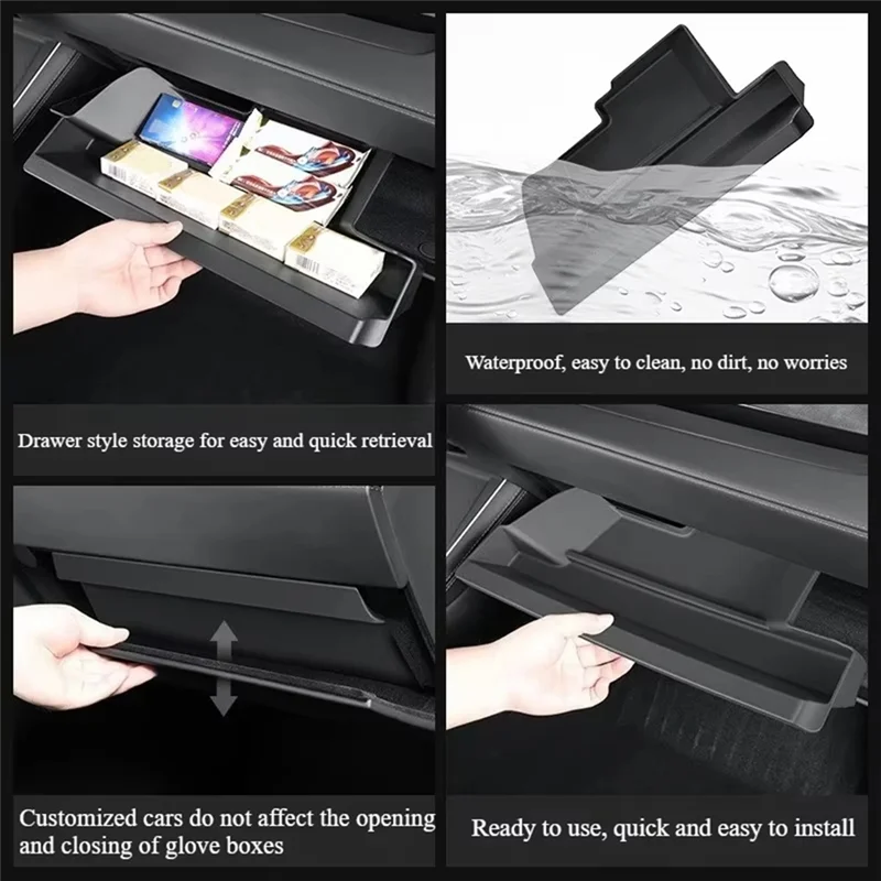 

Efficient For Tesla Glove Box Organizer Tray Model Y Juniper 2025 Storage Interior Accessories