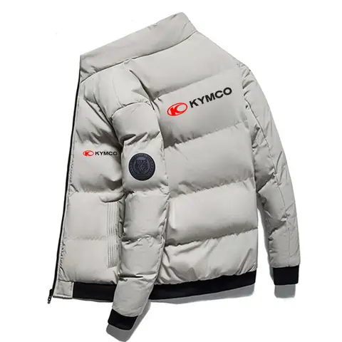 KYMCO 남성용 파카 재킷, 한국 패션 스탠드 칼라, 두껍고 따뜻한 퍼퍼, 캐주얼 바람막이 보온 패딩 코트, 겨울 신상