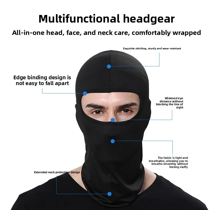 Outdoor Riding Face Mask, Bicycle, Motorcycle, Windproof and Breathable Sports Headscarf, Inner Lining and Headgear