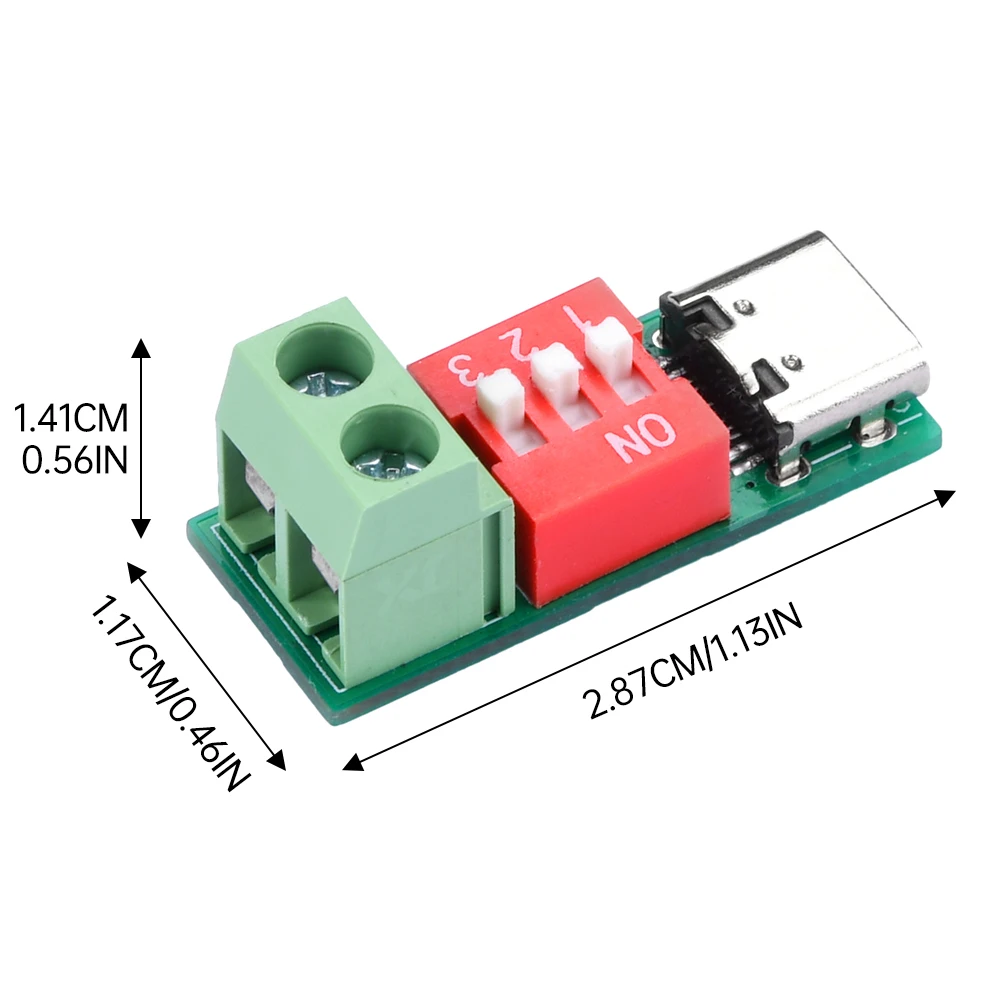 PD QC100W Deception Device Trigger USB Type-C Fast Charge Decoy Module Quick Charging Protocol PD 3.0/2.0 BC1.2 5-20V Adjustable