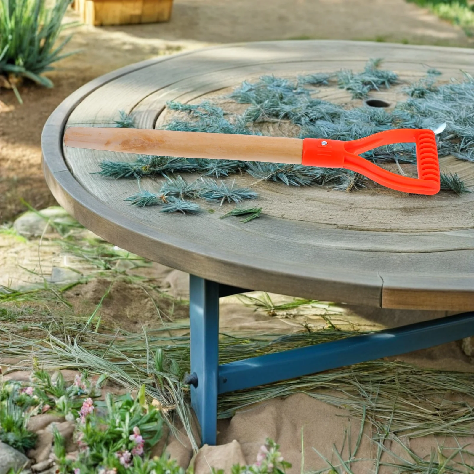 

Garden Tool Handle Replacement: Wooden Shovel Handle For Long D-Handle Spading Fork Rake Digging Tools Universal Fit