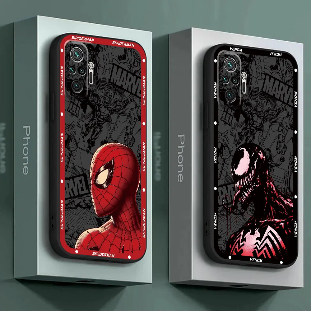 Marvel Sipiderman Venom Case for Xiaomi Redmi K40s K60 10A 10C 9C 10 9 12C A2 A1 Plus K40 Pro K50 Gaming 12 9A Cover