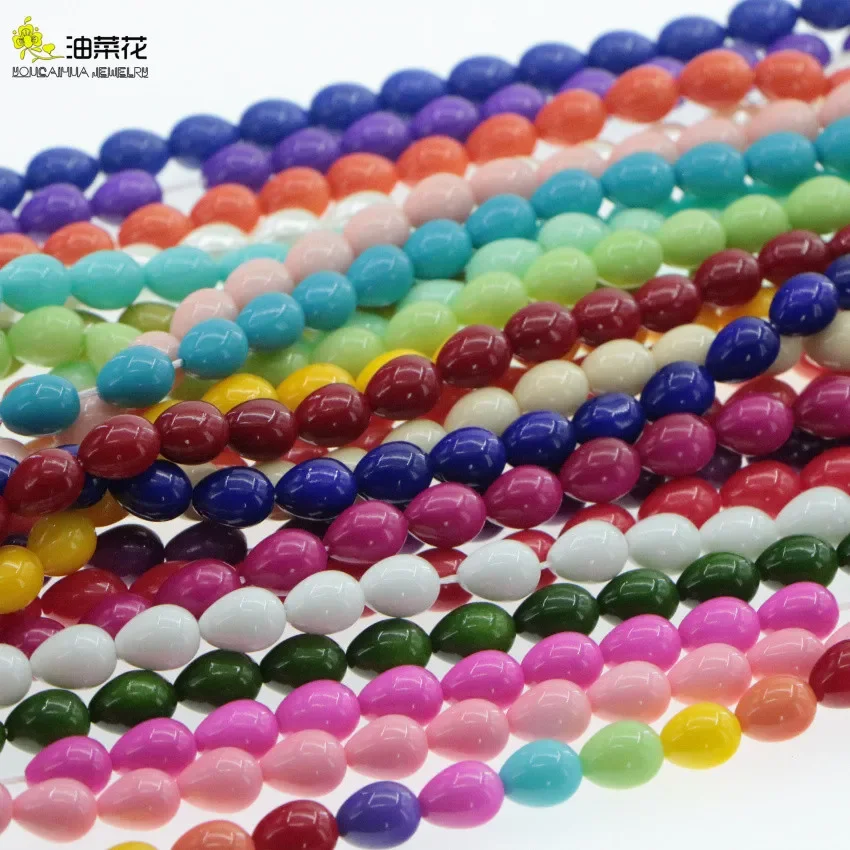 25 color 7x9mm water drop shape shell Imitation pearls accessories jewelry making spacer beads for jewelry making necklace gift