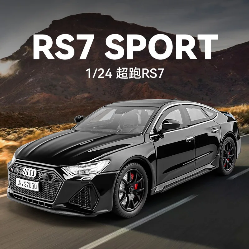 1:24 RS7 Supercar luxe grande voiture alliage moulé sous pression modèle voiture son et lumière passe-temps objets de collection cadeaux garçons