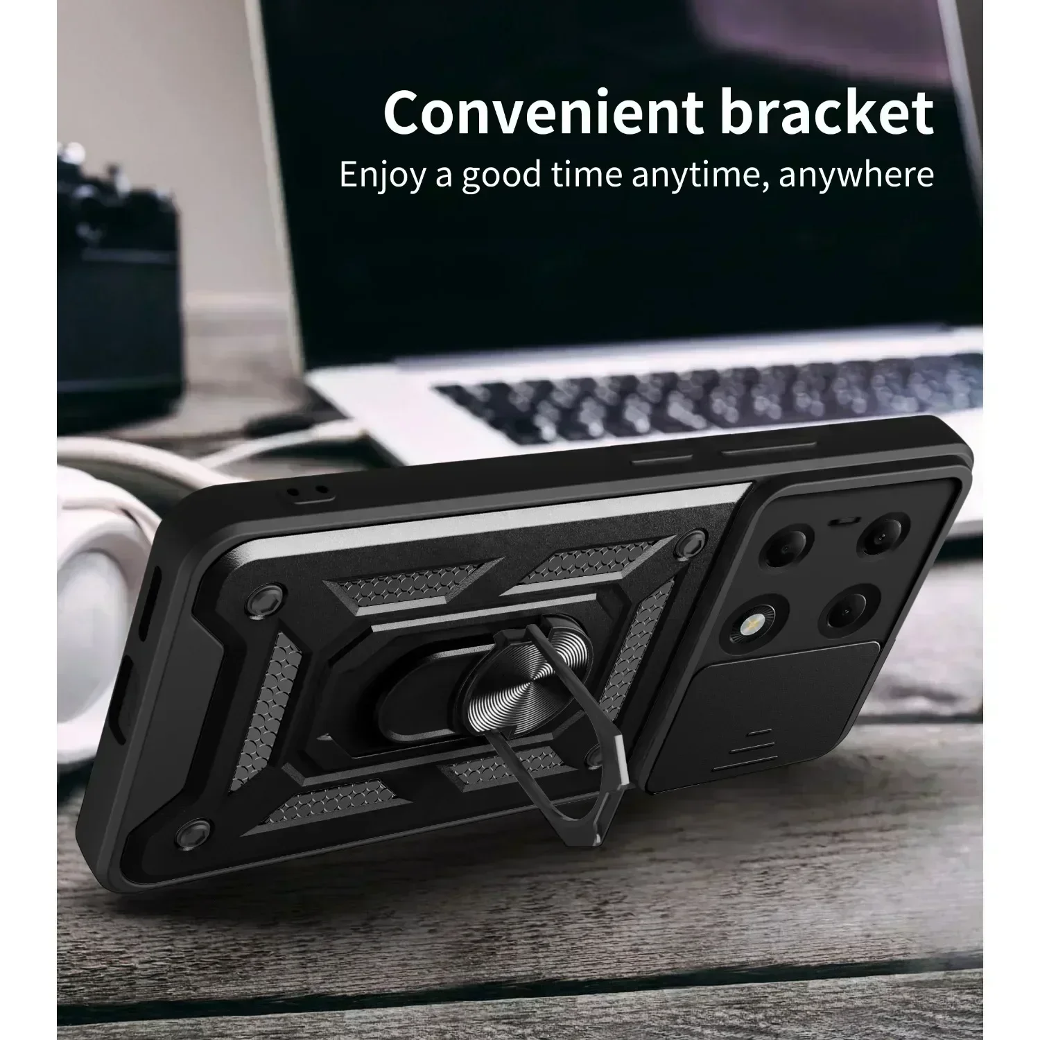 เคสแม่เหล็กกันกระแทกสำหรับ redmi Note 13 Pro 4G 5G Note 13 4G 5G Note 13 Pro PLUS ขาตั้งเลนส์กล้องถ่ายรูปสไลด์ป้องกัน