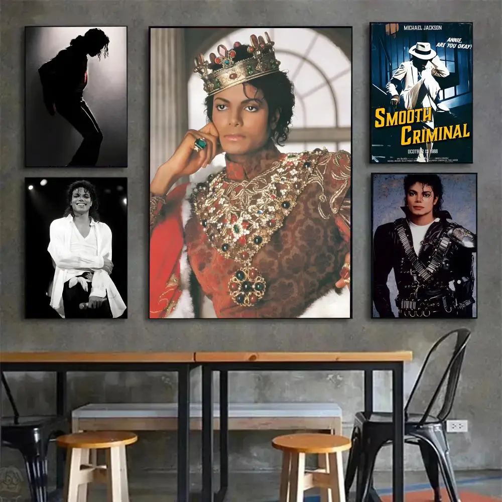 M-Michael Jackson Poster Poster Painting Wall Art Mural for Living Room Home Decor and Gifts