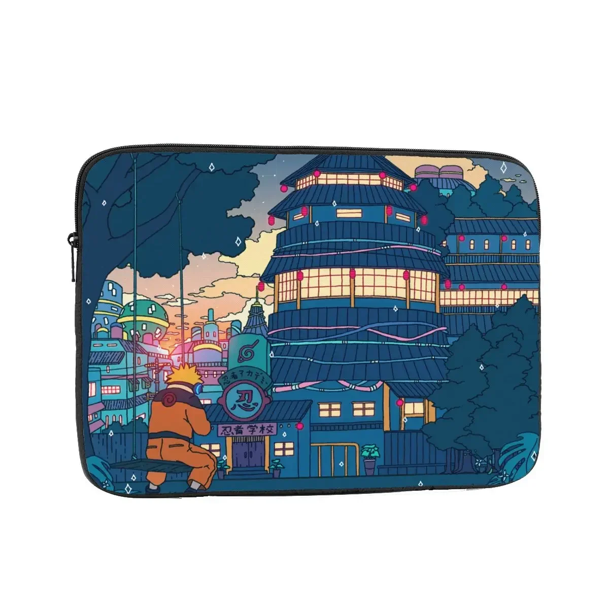 Anime Manga City Night Kawaii Cool 12 13 15 17 pulgadas forro para portátil funda para portátil funda a prueba de golpes