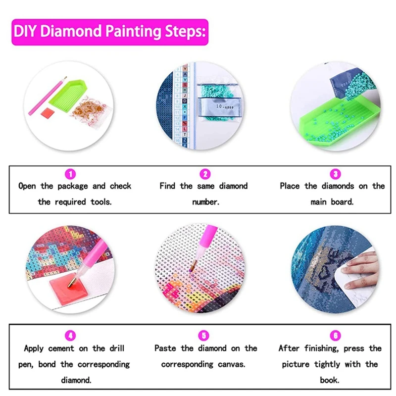 Diamond Painting Kit DIY Diamond Embroidery Rhinestone Home Decoration Nine Fish