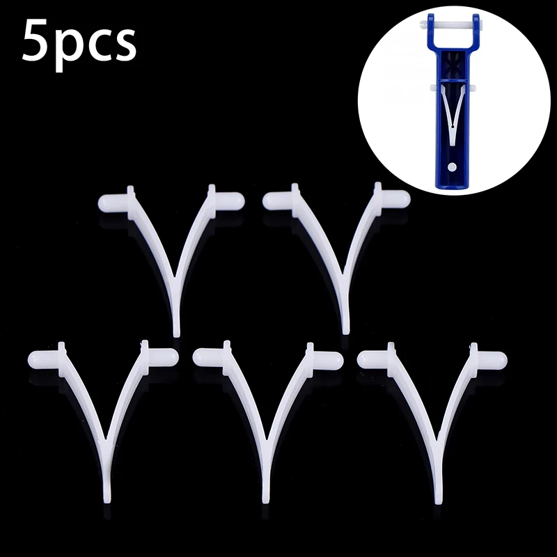 5Pcs Plastic V-clips Style White Wishbone Spring Clip For Swimming Pool Telescopic Poles For Swimming Pool Maintenance Equipment