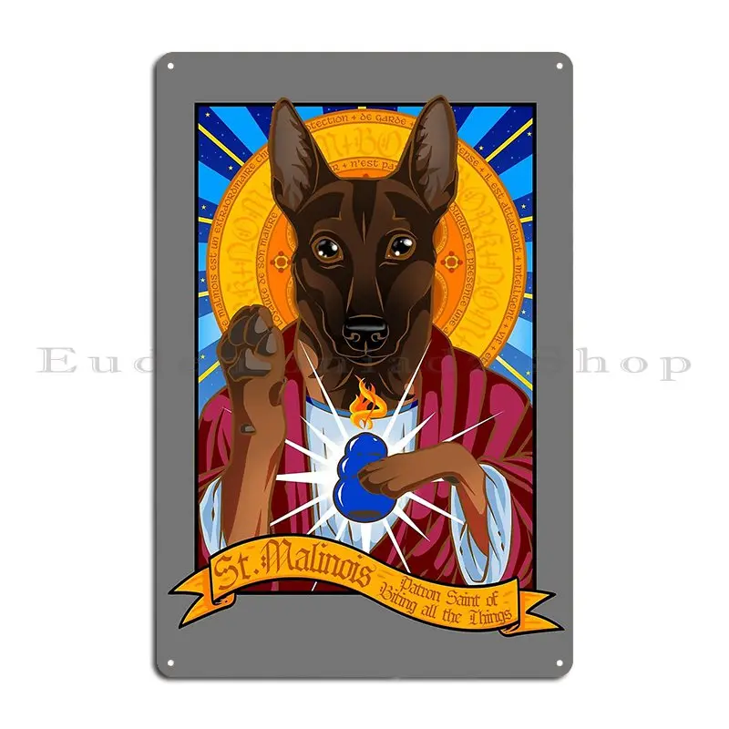 St Malinois Malinoodle Metal Plaque Poster Create Character Cinema Decoration Club Tin Sign Poster