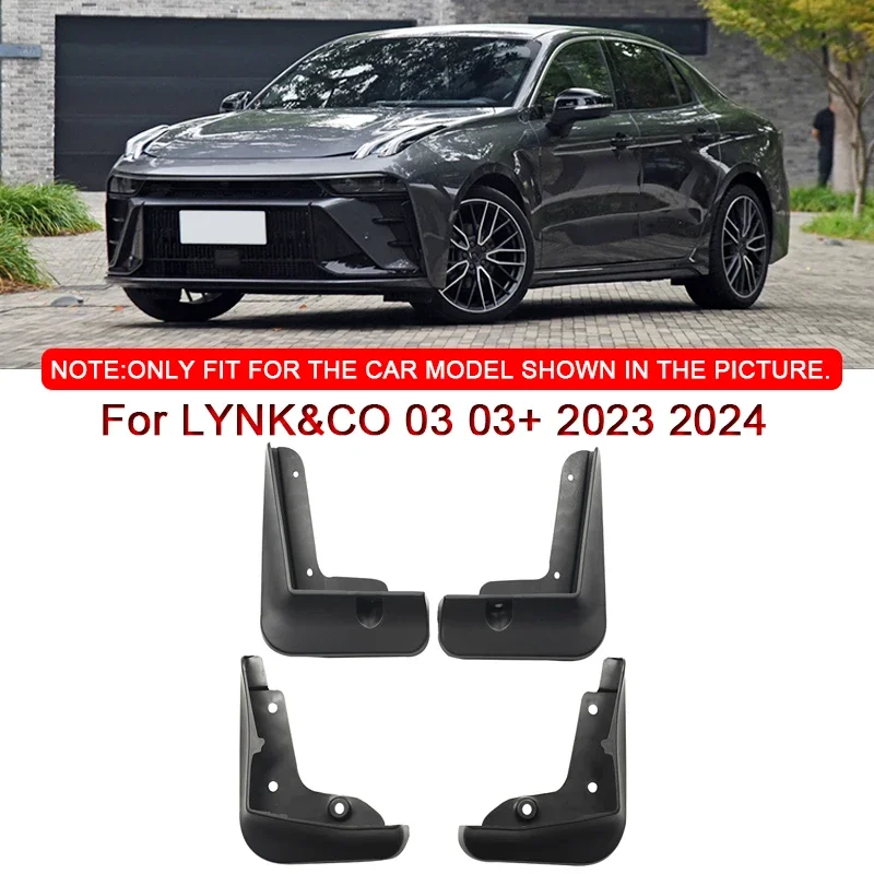 

For LYNK&CO 03 03+ 2023 2024 Car Styling ABS Car Mud Flaps Splash Guard Mudguards MudFlaps Front Rear Fender Auto Accessories