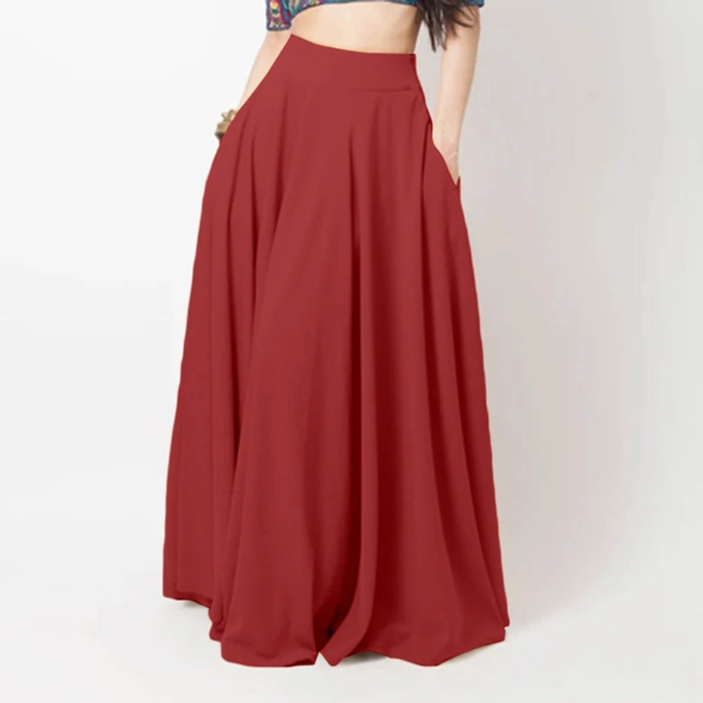 Korean version of the new half-skirt elastic waist large size women's long skirt high waist show thin skirt with a wide range