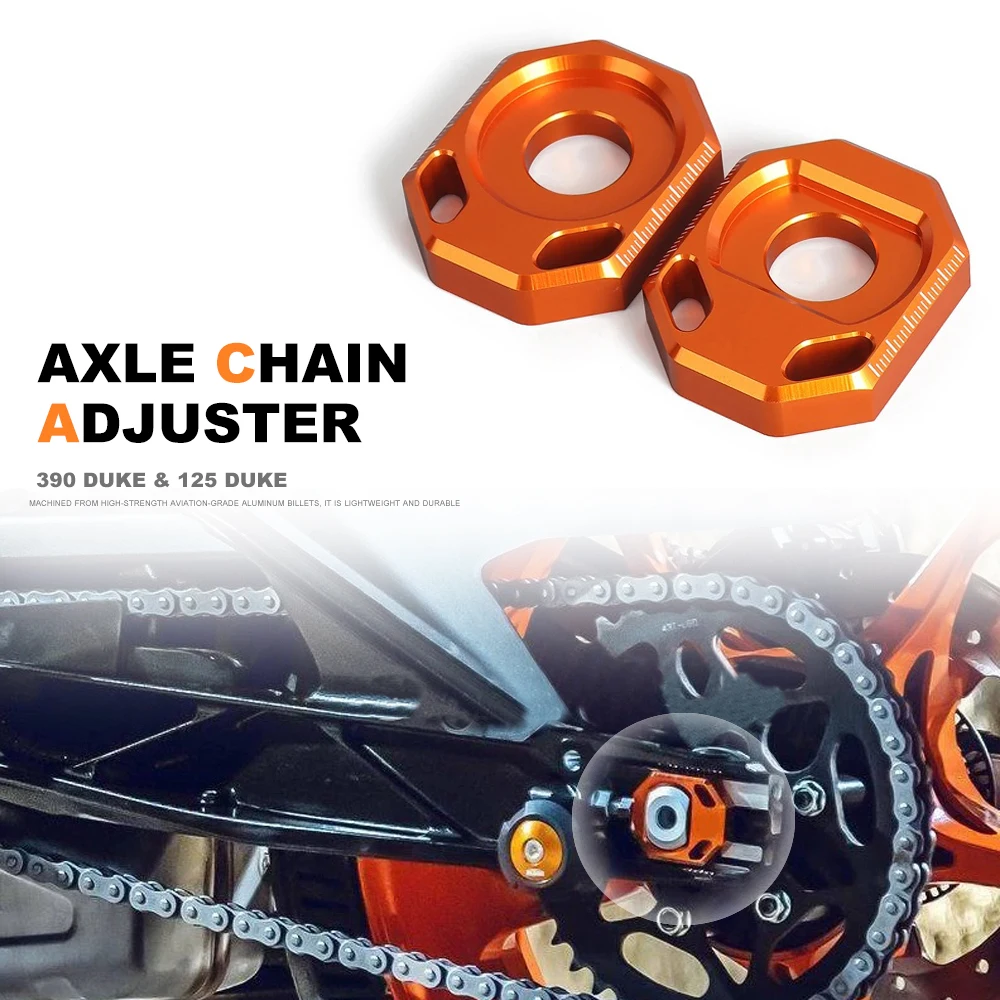 

Motorcycle Rear Axle Block Chain Adjuster Regulator Sliders Tensioner For 125 DUKE 125 390 Duke 390Duke 125DUKE 2024 2025
